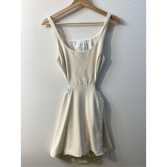 Outdoor Voices White Court Dress‎ Cutout Back Athletic Tennis Skort Dress Size M - Picture 3 of 14